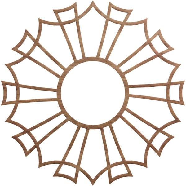 Ekena Millwork Augustus Wood Fretwork Pierced Ceiling Medallion, Walnut, 26"OD x 9 1/8"ID x 3/8"T CMWP26X26X0375AUWA - main